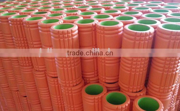 High Density EVA Plastic Massage Hollow Grid Foam Roller