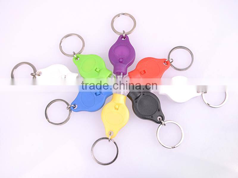 high quality Plastic 40000mcd White light LED promotion key chain factory