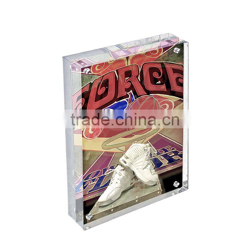 clear plexiglass block picture Frame, PMMA cube