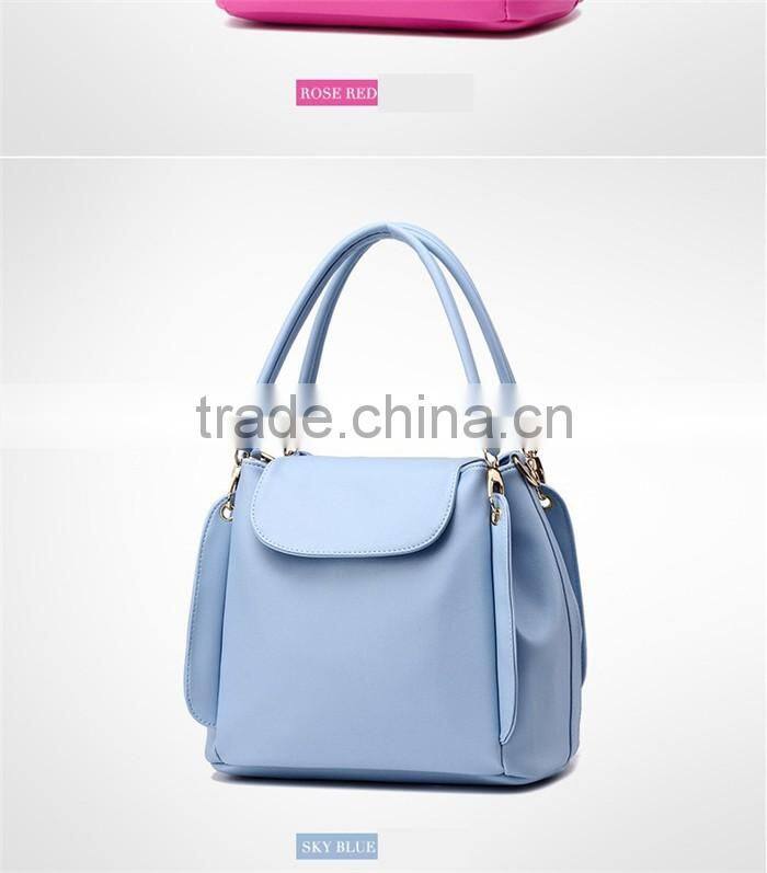 Low cost pu hand carry bag women leather handle crossdody sling bags