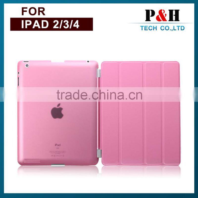 PU leather smart Slim cover case for iPad 2/3/4