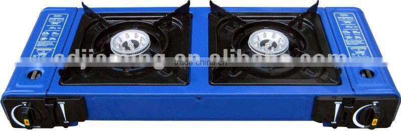 Portable Double Burner Butane Gas Stove