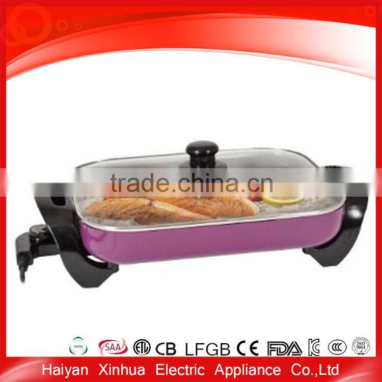 Portable ceramic power cord purple european electric skillet