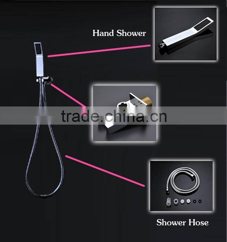 bathroom shower with lights multi color changing led bath shower heads set high flow hot cold mixer shower faucet set