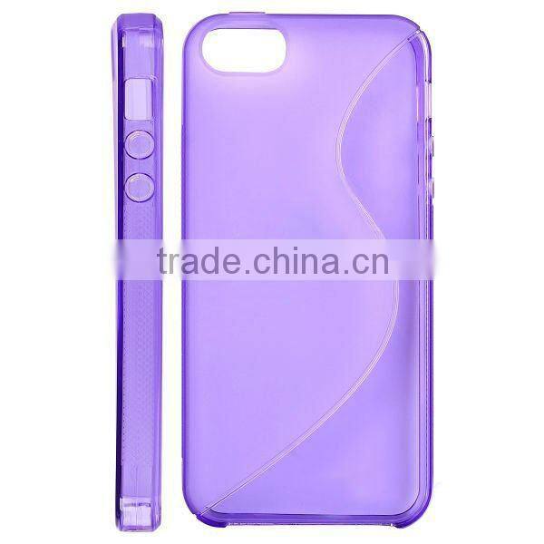 For iphone 5 black S-line Gel silicon Case Rubber Skin Tpu Cover