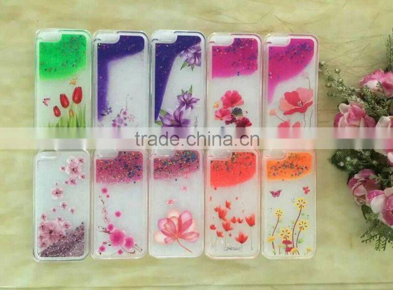 Glitter Quicksand & Stars Hard Liquid Cover Case for Huawei Mate 7