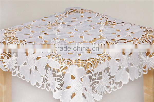 factory wholesale handmade white wedding table cloth, white table cloth