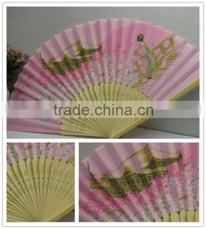New style promotion cloth bamboo fan wedding favors