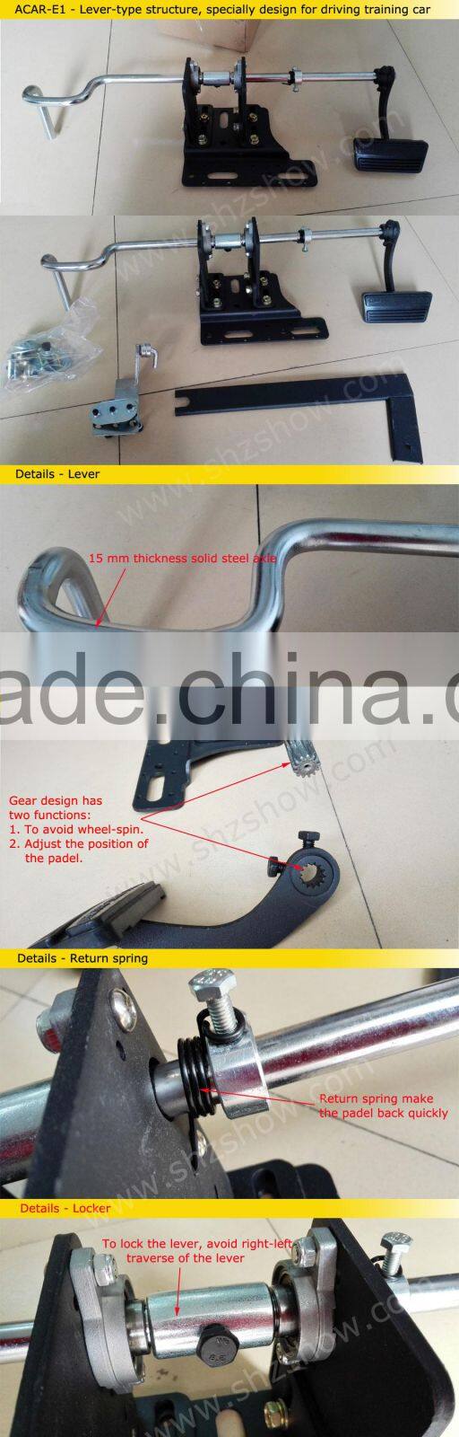 Auto passenger side brake pedal