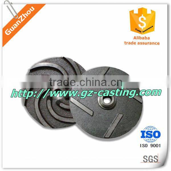 cast iron pump impeller OEM casting products from alibaba website China manufacturer with material steel aluminum iron