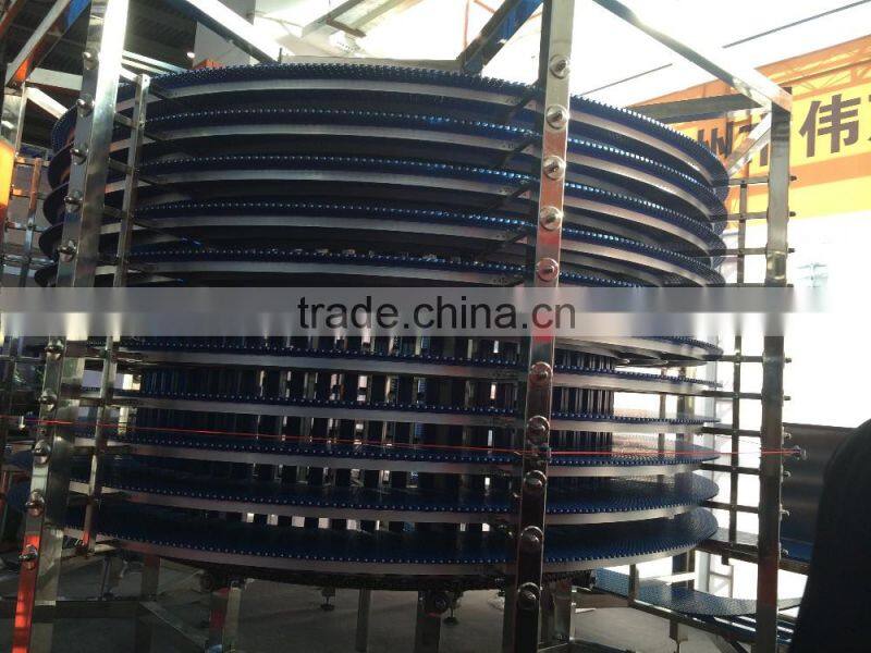 Spiral conveyor cartons lifter