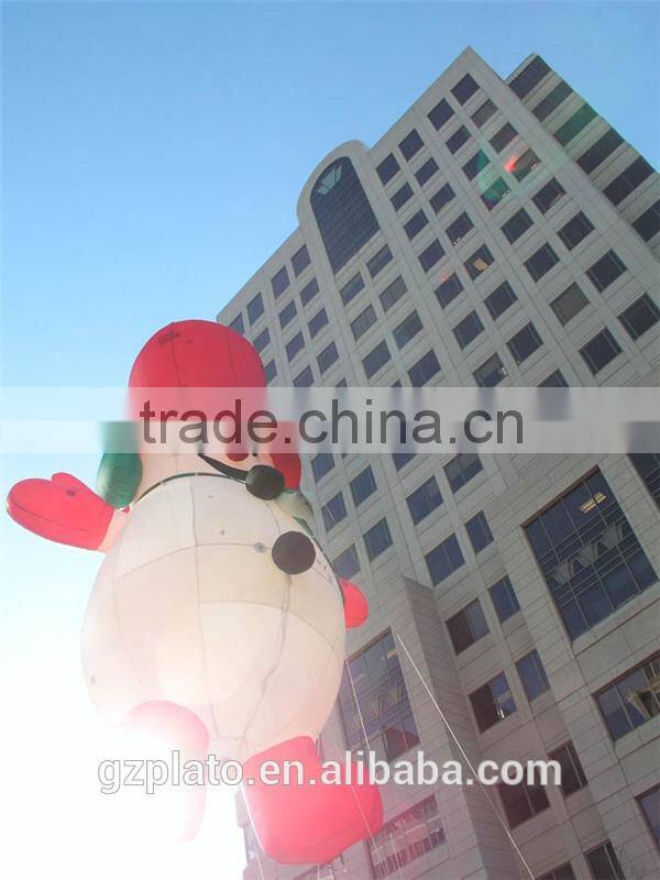 Big christmas inflatable snowman, snowman inflatable helium balloon for promotion