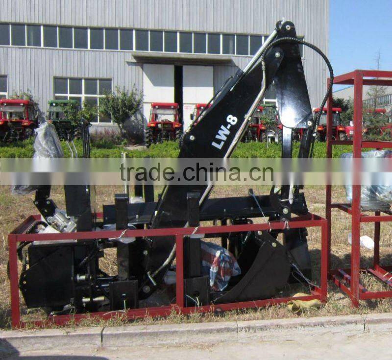 CE certificate LW-8 75HP Tractor rear 3point hitch Backhoe for sale
