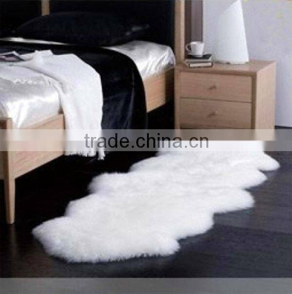 Hot Selling 100% wool sheared Plush sheep fur skin rugs Merino Fur blanket 110*65cm