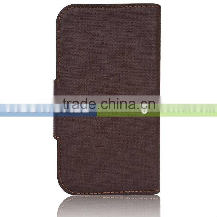 New arrival folio pu leather case for samsung galaxy s4 i9500 with detachable magnetic back cover