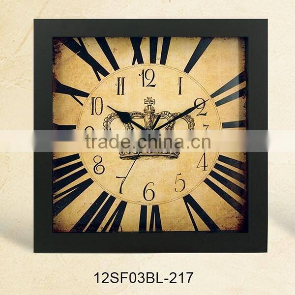 12 inch hanging or standing MDF Promotional wall clock(12SF03BL-216)