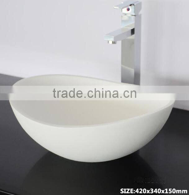 High quality solid surface art basin resin wash basin, Stone Resin Wash Basin, wall hung wash basin