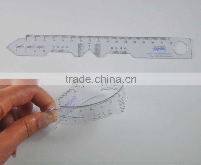 Promotional plastic pvc ruler, printing logo 30cm plastic ruler