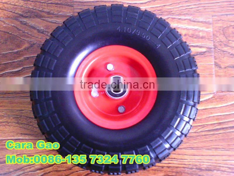 4.10/3.50-4 pu foam tyre for hand trolley
