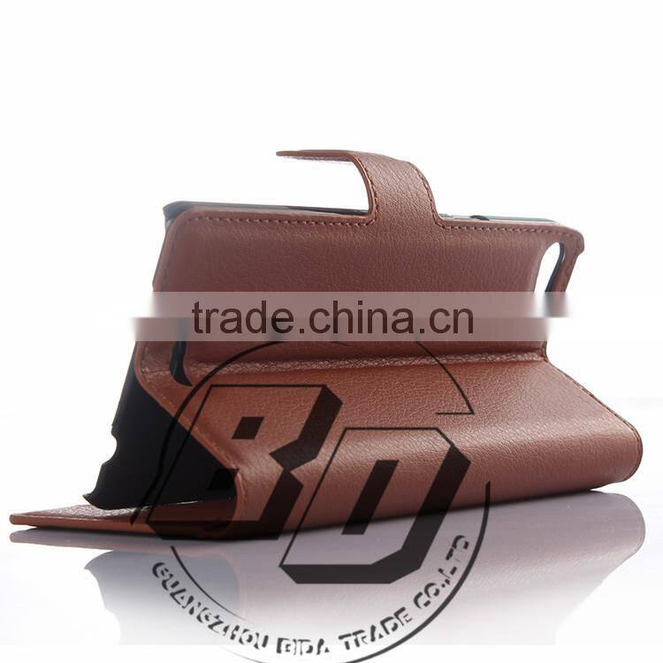 Top Selling Durable Magnetic flip leather wallet case with card slots For Wiko Highway pure leather case fast delivery