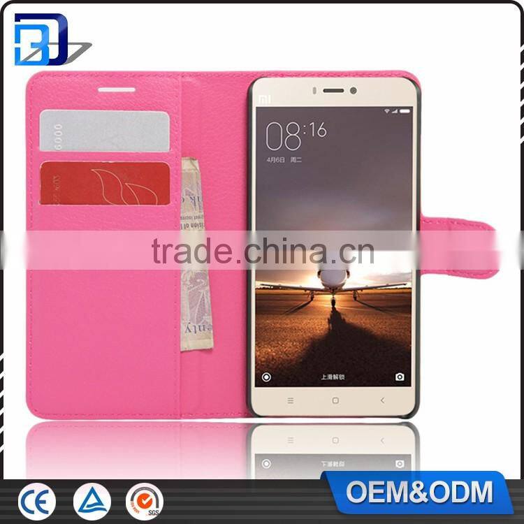 Cell Phone Case For Xiaomi Mi4S , Wallet PU Leather Flip Cover Case For Xiaomi Mi4S mobile phones accessories