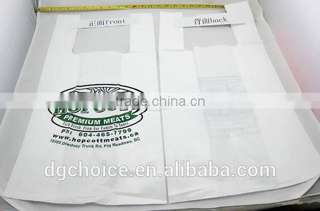 Custom printed low density polyethylene free samples t-shirt bag