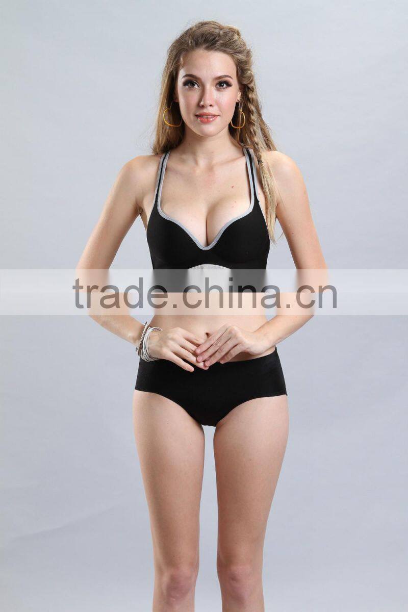 high quality fashion sexy fancy sport bra and panty set
