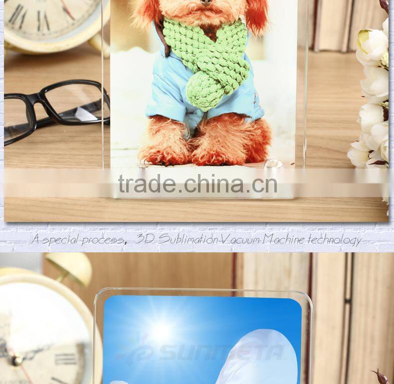 Sunmeta beautiful blank sublimation coated 180*130*10 heat press glass photo frame