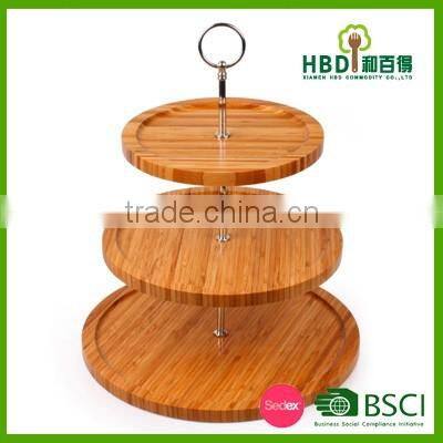 3 layers tiered round rotable tray