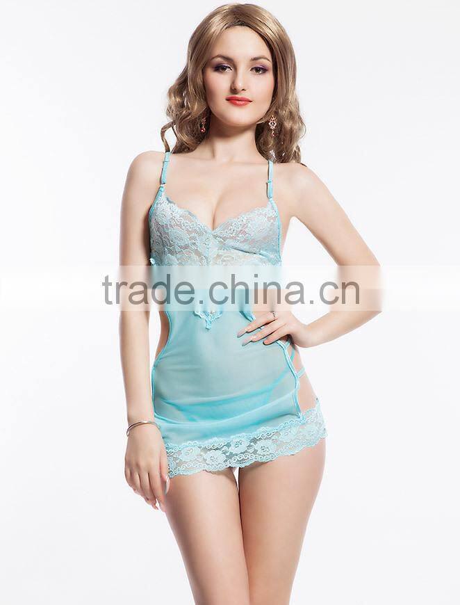 New design wonderful lovely sexy babydoll vintage satin babydoll sexy lingerie