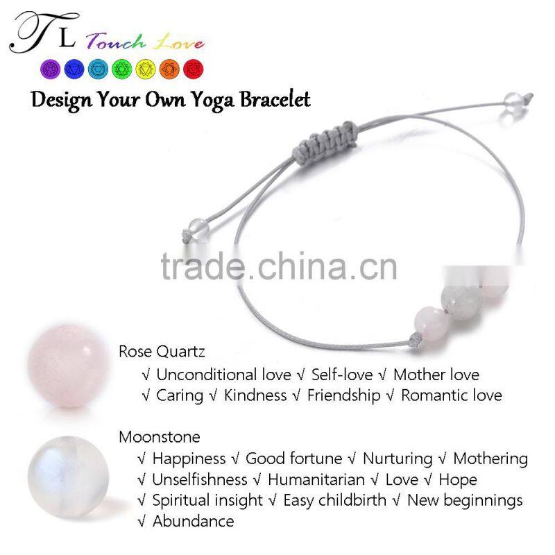 Natural stone pink stone bracelet