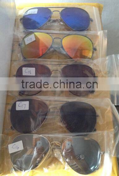 Stocked Colorful Mirrored Small MOQ Laser Logo Pilot Sample for free Fashion Custom logo Sunglasses Mens