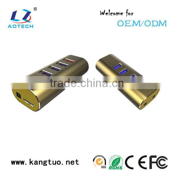 new full aluminum 4 ports 3.0 usb hub