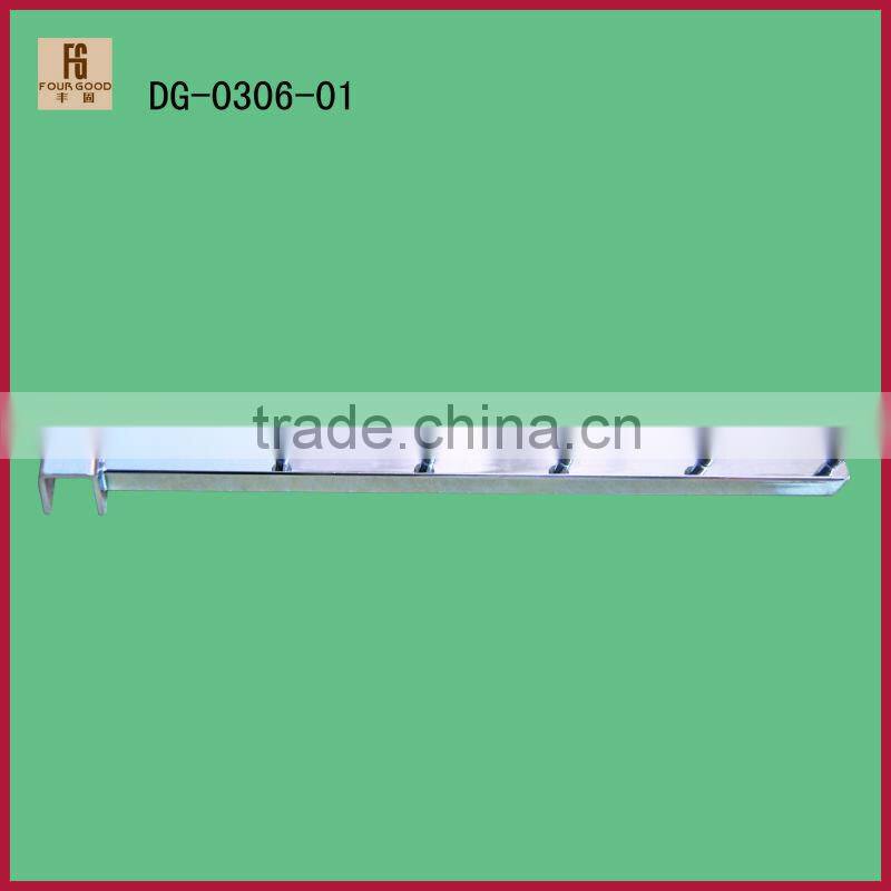 Metal chrome waterfall display hook for slatwall system