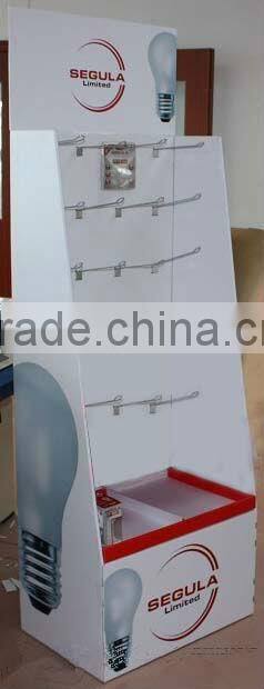 corrugated floor display with 4 tiers design for pet' products