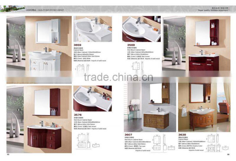 Bathroom Wooden Designs Cabinet Basin nature dark Oak Cabinet DC3576