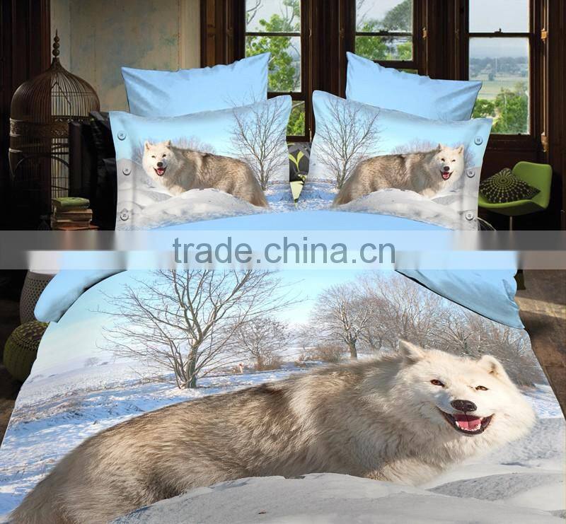 3d printed 100% polyester bedset,3d design bed sheet