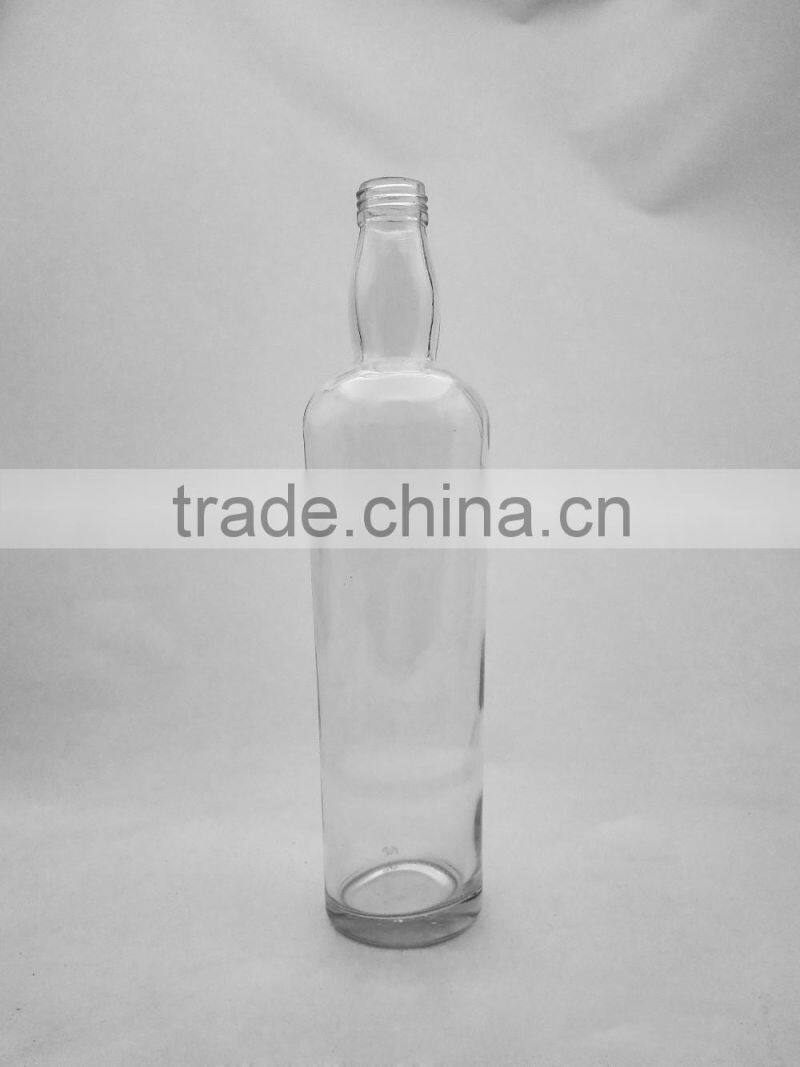 700ml empty glass liquor bottle