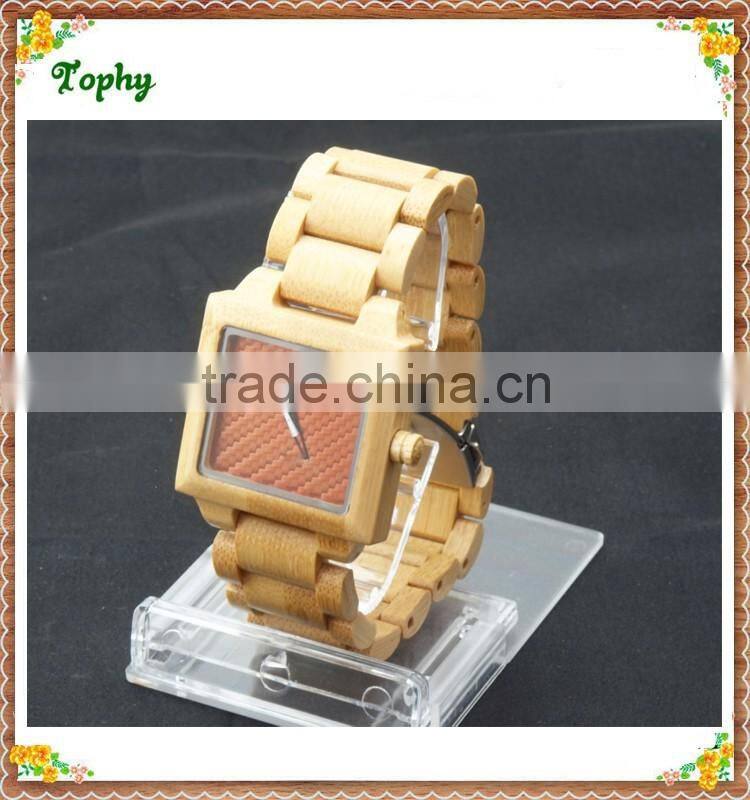 2016 New Arrival Bamboo Wooden Watch, Custom Logo Japan Movt Quartz Wood Watch