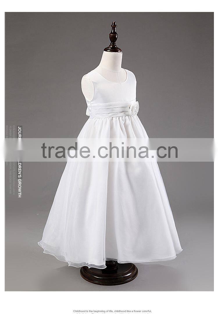 Beautiful Baby Girls Kids Wedding Princess Flower Girl Dresses Kids Wedding Party Dress Sleeveless Lace Flower Girl Dress