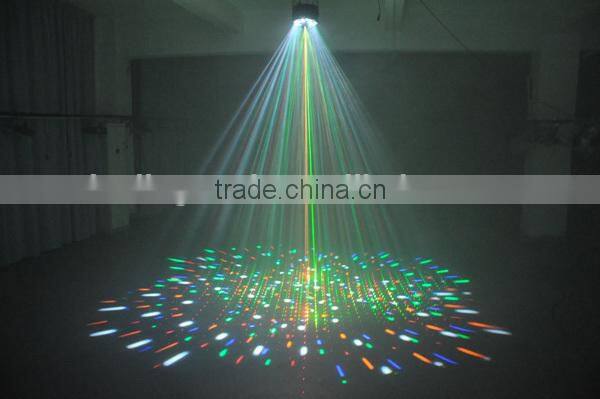 New Product RG 8 patterns laser + White Strobe + LED Effect Light