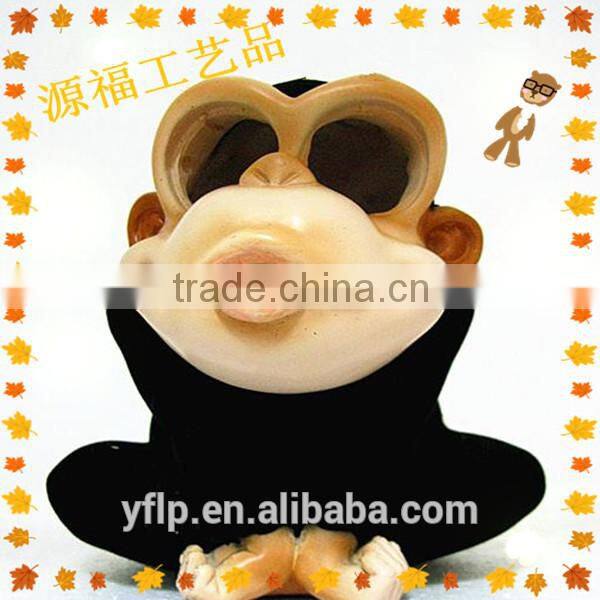 Resin A Little Robot Led Light Craft for Home & Garden Decoration