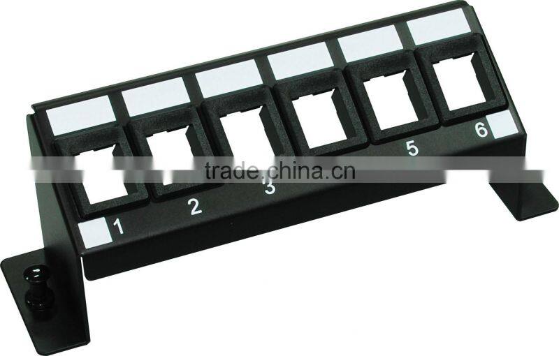 Multimedia Modules 6-Port 30-Degree Blank Patch Panel