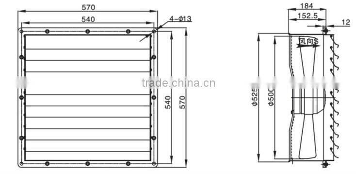 380v low vibration new designed household shutter fann with 1390rpm