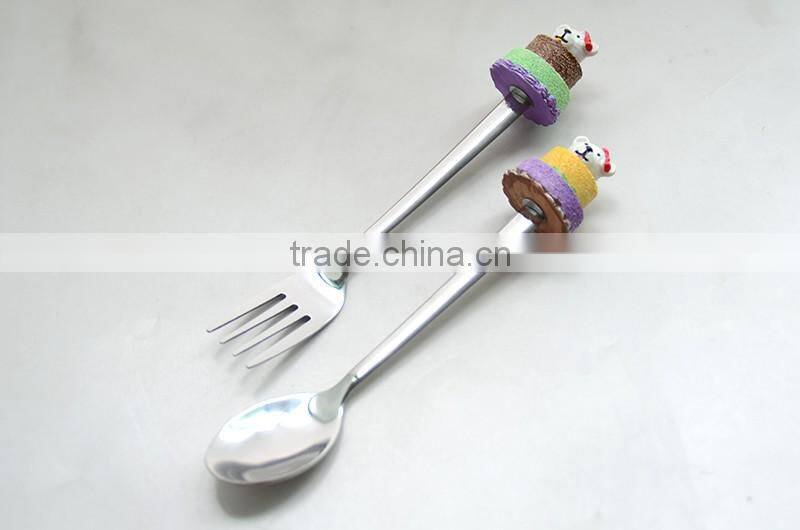 Puppet poly head decorated Unique Product Factory Manufacture Custom Design OEM Craft Polyresin cutlery