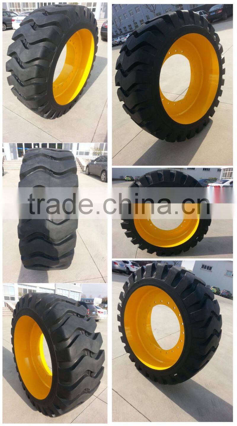 WonRay series 17.5-25 solid rubber tires for lawnmower from china with long warranty