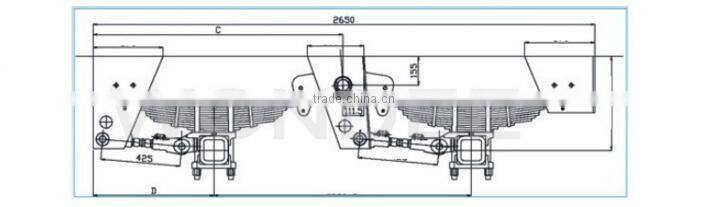 Fuwa 2-axle Mechanical Suspension