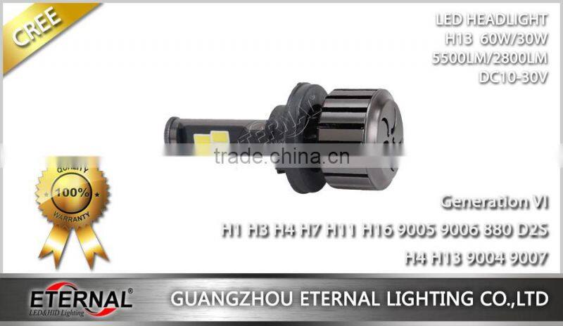 universal size LED headlight bulb replacement H1 H3 H4 H7 H11 H13 9005 9006 880 D2S car automotive led headlight bulb kit