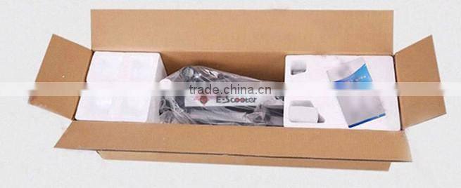 A man two rounds of electric scooters