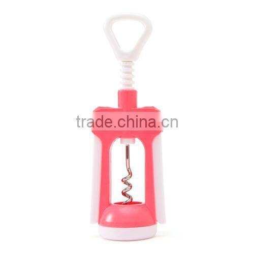 multifunctional red wine and champagne bottle opener--pink 821